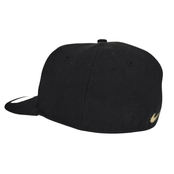 Vintage Nike Team Wake Forest Demon Deacons Fitted Hat 6 5/8 Black Gold WF Logo - Picture 8 of 15